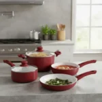 Set Batería Cerámica Rojo Cerámica  3p Olla-sarten 24 Cm  Rojo - Imagen 5