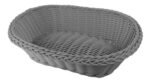 Panera Trenzada Plastico Oval Calidad Premium 27 Cm Color Gris Lisa - Imagen 2
