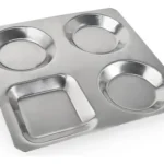 Copetinero 4 Divisiones Acero Inoxidable Para Dips Picadas Plateado