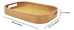 Bandeja Rectangular De Servir Desayuno Bambu Otten 33 X 22 Marrón Claro - Imagen 2