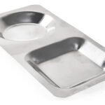 Copetinero Doble Acero Inoxidable Para Dips Picadas Brade Plateado