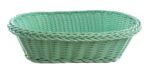 Panera Trenzada Plastico Oval Calidad Premium 27 Cm Color Turquesa Lisa - Imagen 4