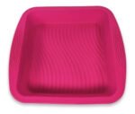 Molde Torta Cuadrado Tortera Silicona Antiadherente 22 Cm Color Fucsia - Imagen 2