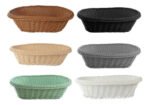 Panera Trenzada Plastico Oval Calidad Premium 27 Cm Color Turquesa Lisa - Imagen 3