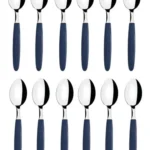 Juego Set Cucharas De Mesa Ipanema Tramontina Acero Inox 12p Mango Azul