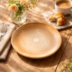 Plato Postre Porcelana Schmidt Esfera Color 21 Cm Color Mostaza - Imagen 5