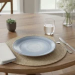 Plato Postre Porcelana Schmidt Esfera Color 21 Cm Color Celeste - Imagen 2