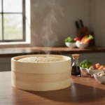 Vaporera De Bambú Con Tapa 24 Cm Beige - Imagen 7