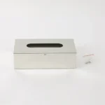 Caja Porta Pañuelos Organizador Acero Inoxidable Otten Plateado - Imagen 6