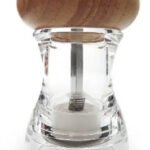 Molinillo Pimentero De Acrílico Con Tapa De Madera 12,5 Cm