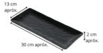 Bandeja Rectangular 30 Cm Melamina Reforzada Dunia Negro - Imagen 2