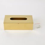 Caja Porta Pañuelos Organizador Acero Inoxidable Otten Dorado - Imagen 5