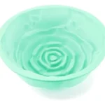 Molde Tortera De Silicona Antiadherente Forma De Rosa 24cm Color Verde