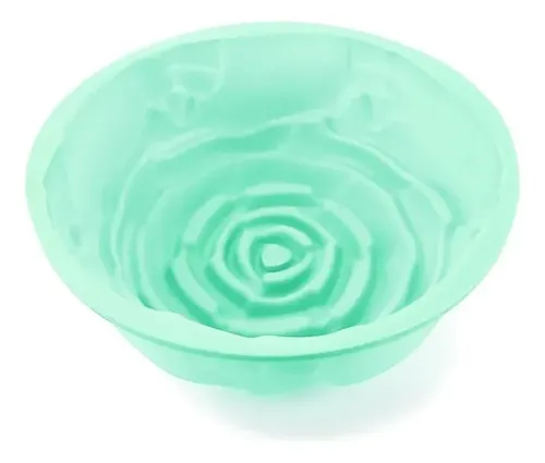 D_655664-MLA112411118017_052026-O Molde Tortera De Silicona Antiadherente Forma De Rosa 24cm Color Verde - Imagen 1