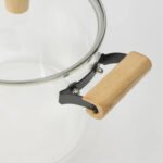 Olla De Vidrio Templado Con Tapa Y Asas Bambu 5.5 Lts Otten Transparente - Imagen 7