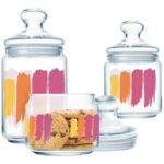Set 3 Frasco Tarro Hermetico Caramelera Luminarc Paint Brush Transparente