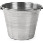Balde Hielo Acero Inoxidable Para 1 Persona Hielera Con Asas Plateado Balde