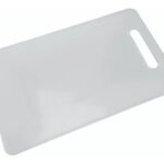 Tabla De Picar Plástica Con Manija 37 X 23,5 X 0,5 Cm  Rectangular Blanco