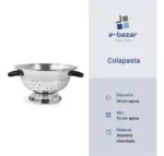 Colapastas Colador Charolado Aluminio N 24 Fiamaj Plateado - Imagen 2
