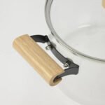 Olla De Vidrio Templado Con Tapa Y Asas Bambu 3.5 Lts Otten Transparente - Imagen 4