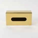 Caja Porta Pañuelos Organizador Acero Inoxidable Otten Dorado - Imagen 8
