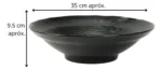ENSALADERA  35CM MELAMINA REFORZADA MAOCAI NEGRO  OTTEN - Imagen 2