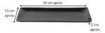 Bandeja Rectangular 30 Cm De Melamina Reforzada Negro - Imagen 2