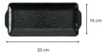 Bandeja Rectangular 33 Cm Melamina Negra Dunia Negro - Imagen 2