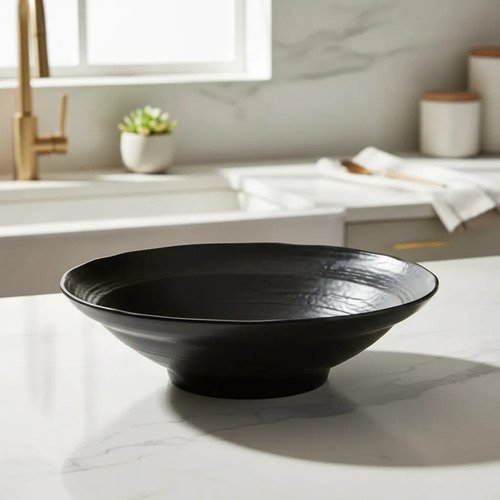 D_792361-MLA112943864991_062026-O ENSALADERA 35CM MELAMINA REFORZADA MAOCAI NEGRO OTTEN - Imagen 1