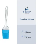 Pincel De Silicona Mango Acrílico 22cm Color Celeste - Imagen 4