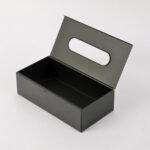 Caja Porta Pañuelos Organizador Acero Inoxidable Otten Negro - Imagen 5