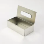 Caja Porta Pañuelos Organizador Acero Inoxidable Otten Plateado - Imagen 4