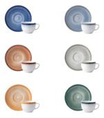 Set x 6 Tazas de Te + Plato Porcelana Schmidt Esfera Color Verde 200ml - Imagen 2