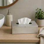 Caja Porta Pañuelos Organizador Acero Inoxidable Otten Plateado - Imagen 5