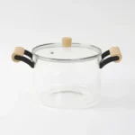 Olla De Vidrio Templado Con Tapa Y Asas Bambu 3.5 Lts Otten Transparente - Imagen 8