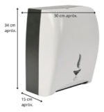 Dispenser De Toalla De Papel Con Sensor A Pila Otten Blanco - Imagen 2