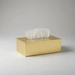 Caja Porta Pañuelos Organizador Acero Inoxidable Otten Dorado - Imagen 2