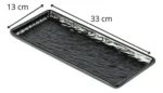 Bandeja Rectangular 33 Cm Melamina Reforzada Dunia Negro - Imagen 2