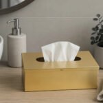 Caja Porta Pañuelos Organizador Acero Inoxidable Otten Dorado - Imagen 10