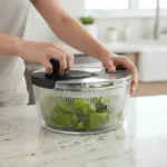 Centrifugador De Verduras Manual Escurridor Ensaladas Otten Negro - Imagen 4