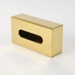 Caja Porta Pañuelos Organizador Acero Inoxidable Otten Dorado - Imagen 9