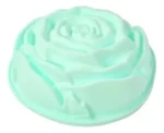 Molde Tortera De Silicona Antiadherente Forma De Rosa 24cm Color Verde - Imagen 2