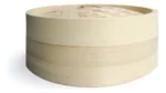 Vaporera De Bambú Con Tapa 24 Cm Beige