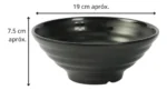 CUENCO CONICO ENSALADERA 19 CM BOWL MELAMINA REFORZADA NEGRA  OTTEN - Imagen 2