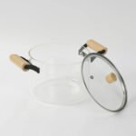 Olla De Vidrio Templado Con Tapa Y Asas Bambu 3.5 Lts Otten Transparente - Imagen 6