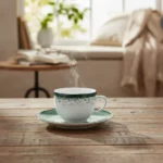 Set x 6 Tazas de Te + Plato Porcelana Schmidt Esfera Color Verde 200ml - Imagen 5
