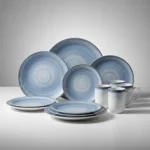 Juego Set X 18 Piezas Esfera Schmidt Porcelana Color Celeste - Imagen 3