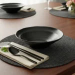 PLATO PASTA MAOCAI 30 CM MELAMINA REFORZADA NEGRA