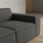 SILLON SOFA TRES PLAZAS MODERNO GRIS CLARO DUNIA - Imagen 5