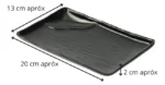 PLATO RECTANGULAR 2 DIVISIONES 20 CM MELAMINA REFORZADA NEGRA - Imagen 3